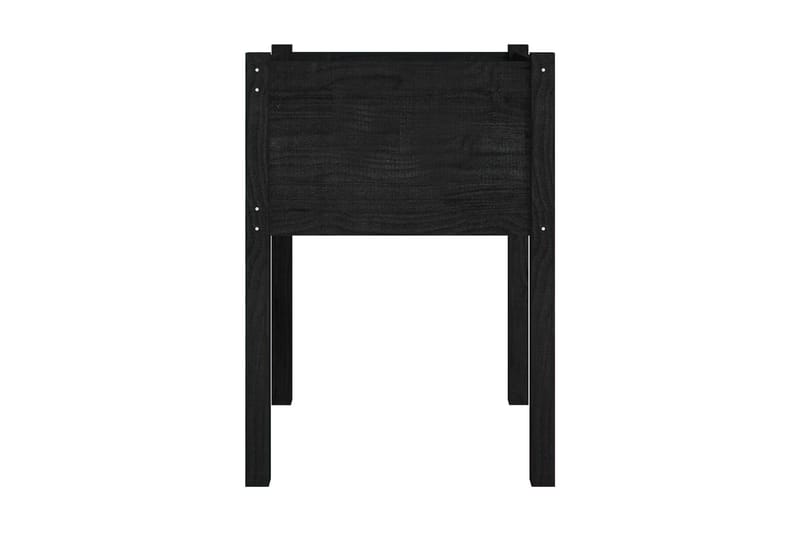 Odlingslådor 2 st svart 50x50x70 cm massiv furu - Svart - Utemöbler - Övrigt utemöbler - Tillbehör - Övriga trädgårdstillbehör