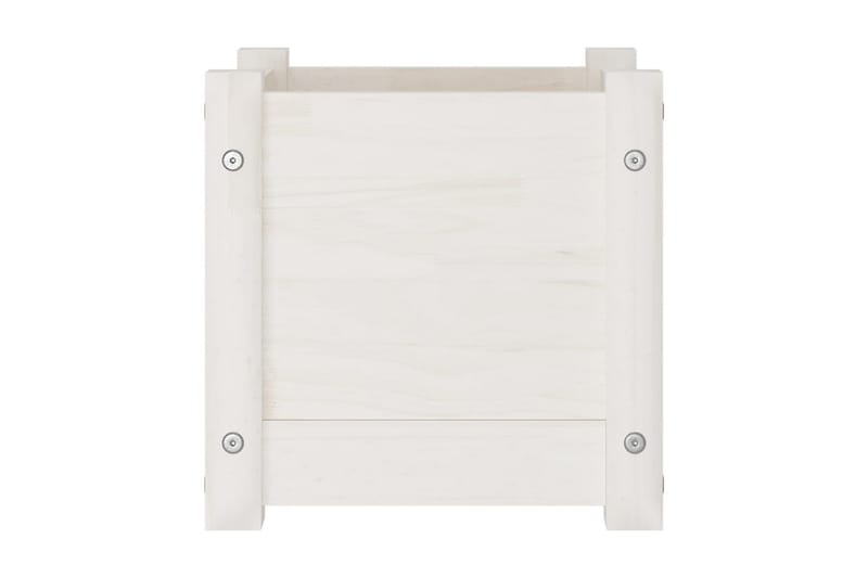 Odlingslådor 2 st vit 31x31x31 cm massiv furu - Vit - Utemöbler - Övrigt utemöbler - Tillbehör - Övriga trädgårdstillbehör