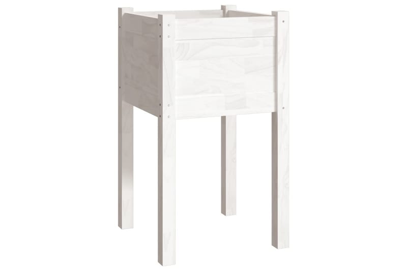 Odlingslådor 2 st vit 40x40x70 cm massiv furu - Vit - Utemöbler - Övrigt utemöbler - Tillbehör - Övriga trädgårdstillbehör
