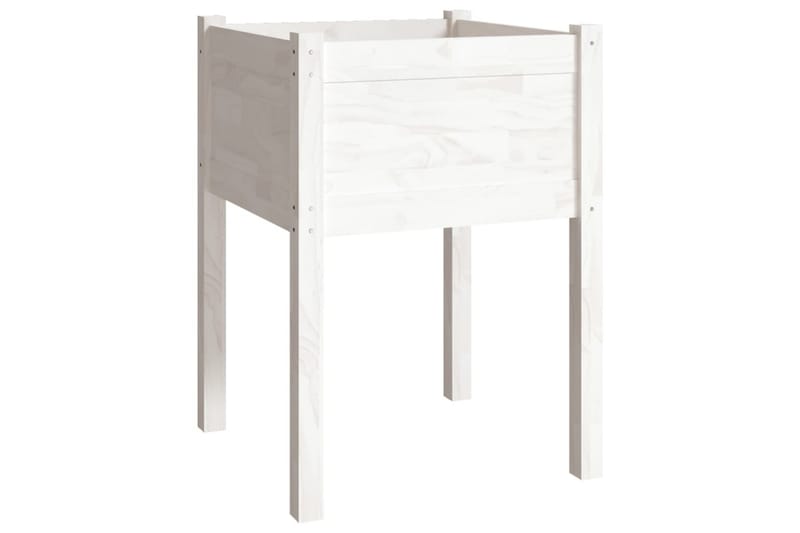 Odlingslådor 2 st vit 50x50x70 cm massiv furu - Vit - Utemöbler - Övrigt utemöbler - Tillbehör - Övriga trädgårdstillbehör