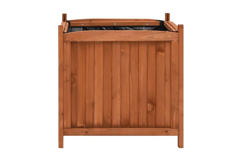 Odlingslådor upphöjda 2 st 50x50x50 cm granträ - Brun - Utemöbler - Övrigt utemöbler - Tillbehör - Övriga trädgårdstillbehör