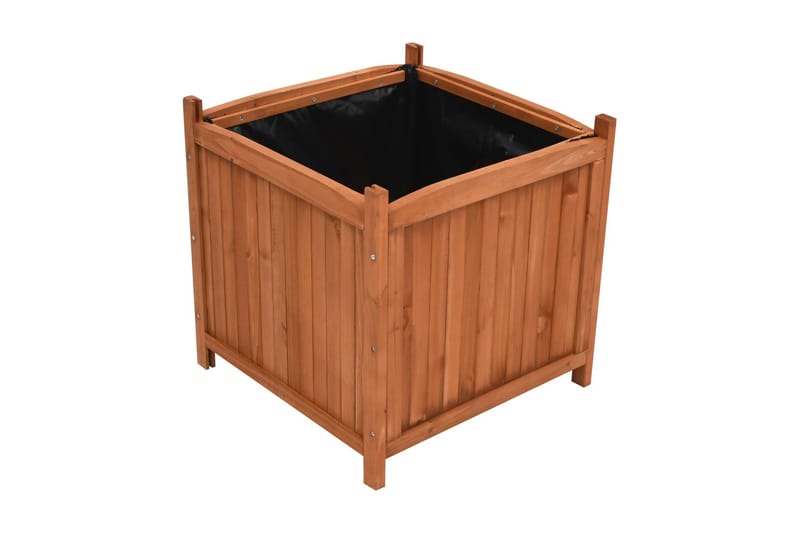 Odlingslådor upphöjda 2 st 50x50x50 cm granträ - Brun - Utemöbler - Övrigt utemöbler - Tillbehör - Övriga trädgårdstillbehör