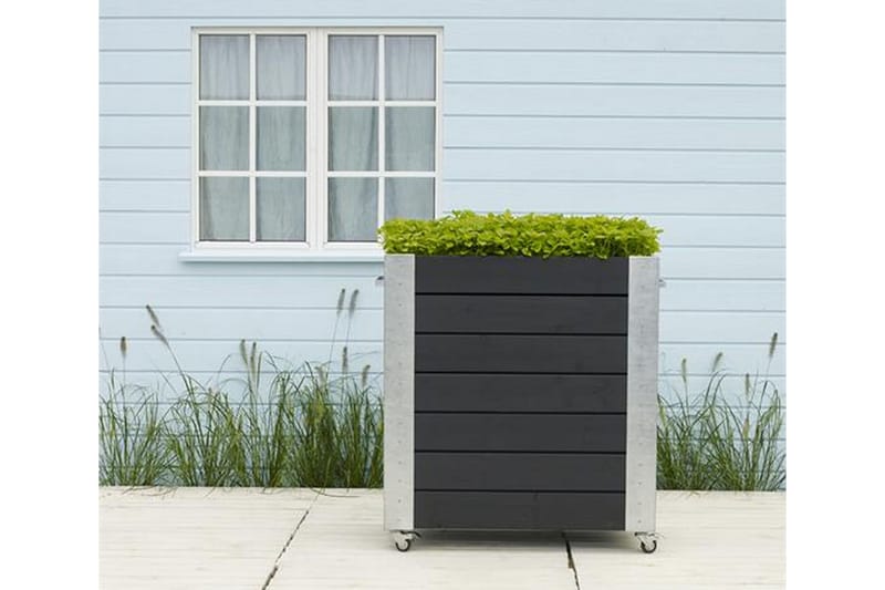 PLUS Cubic blomlåda 87x50x95 cm med stålhörn och hjul - Utemöbler - Övrigt utemöbler - Tillbehör - Övriga trädgårdstillbehör
