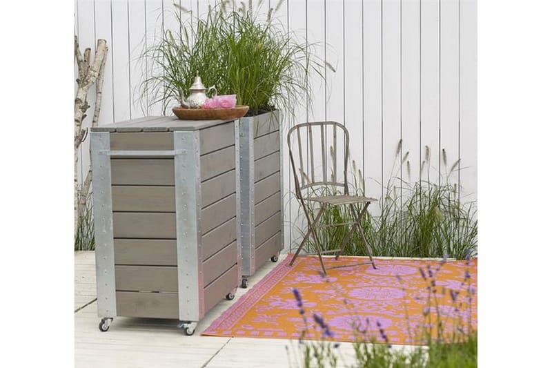 PLUS Cubic blomlåda 87x50x95 cm med stålhörn och hjul - Utemöbler - Övrigt utemöbler - Tillbehör - Övriga trädgårdstillbehör