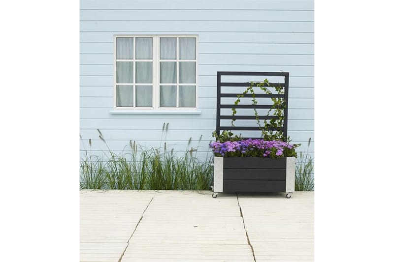 PLUS Cubic Blomlåda med spaljé 87x50x130 cm med stålhörn och - Utemöbler - Övrigt utemöbler - Tillbehör - Övriga trädgårdstillbehör