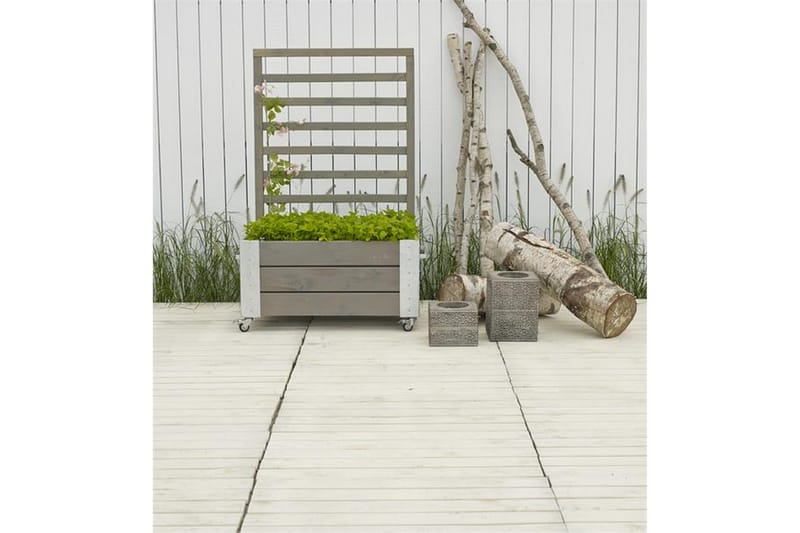 PLUS Cubic Blomlåda med spaljé 87x50x130 cm med stålhörn och - Utemöbler - Övrigt utemöbler - Tillbehör - Övriga trädgårdstillbehör