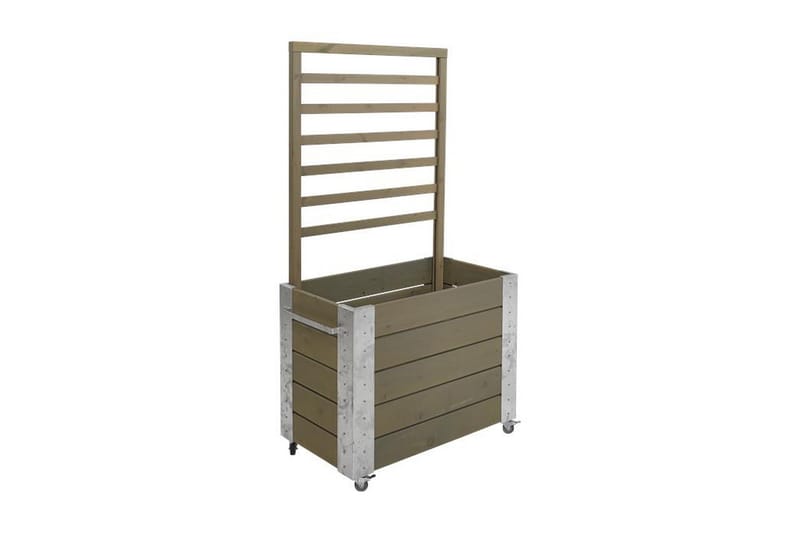 PLUS Cubic Blomlåda med spaljé 87x50x155 cm med stålhörn och - Utemöbler - Övrigt utemöbler - Tillbehör - Övriga trädgårdstillbehör