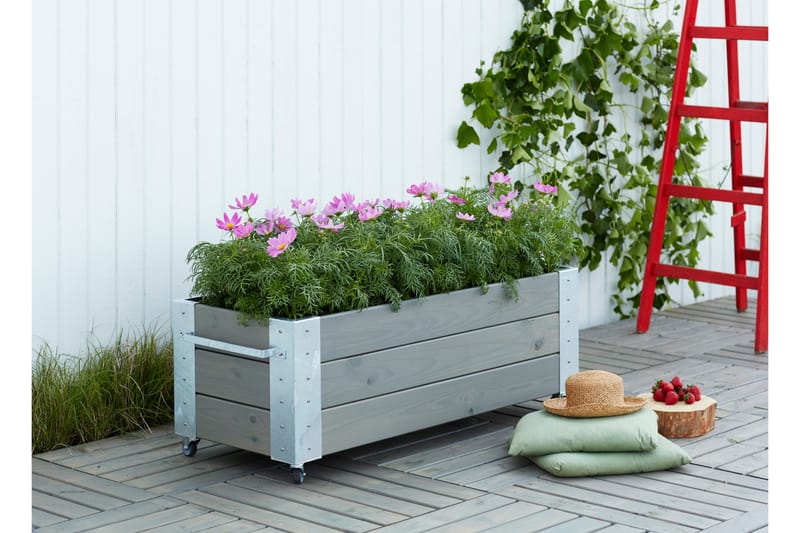 PLUS Cubic Blomlådor med Hjul 120 x45 cm - Utemöbler - Övrigt utemöbler - Tillbehör - Övriga trädgårdstillbehör