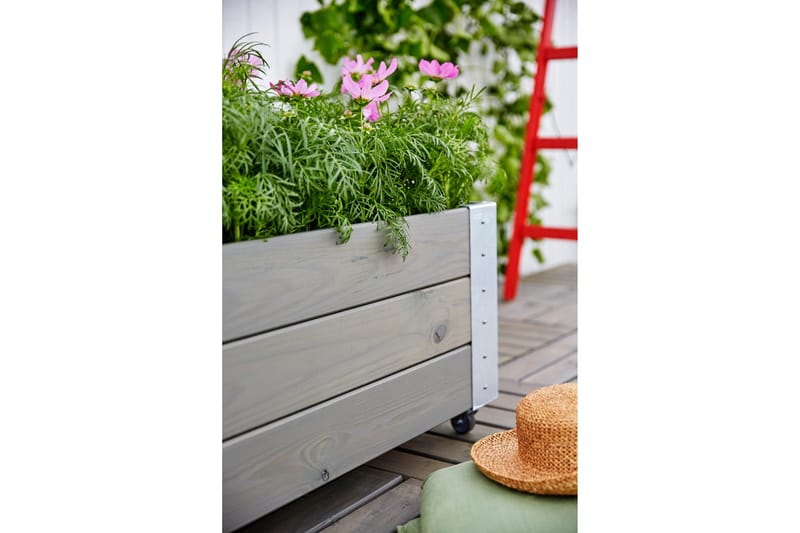 PLUS Cubic Blomlådor med Hjul 120 x45 cm - Utemöbler - Övrigt utemöbler - Tillbehör - Övriga trädgårdstillbehör