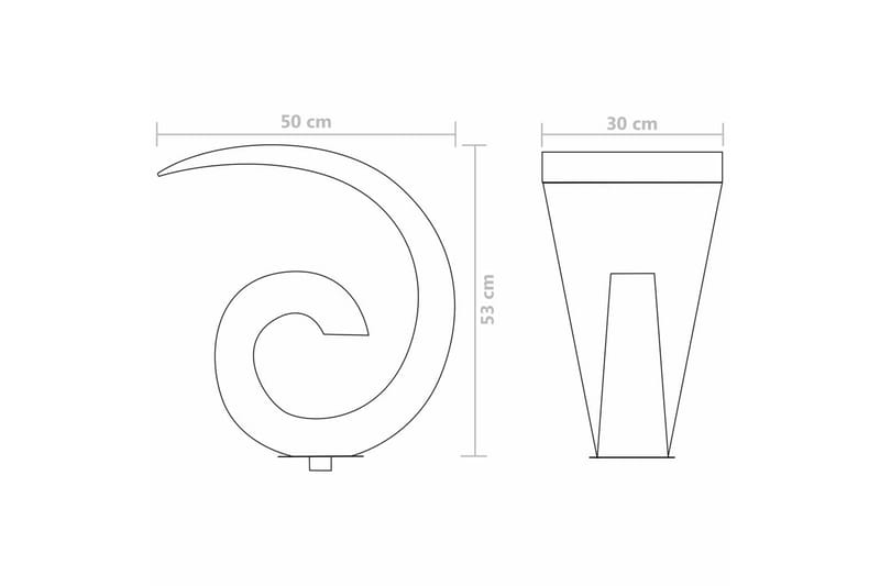 Poolfontän rostfritt stål 50x30x53 cm silver - Silver - Utemöbler - Övrigt utemöbler - Tillbehör - Övriga trädgårdstillbehör