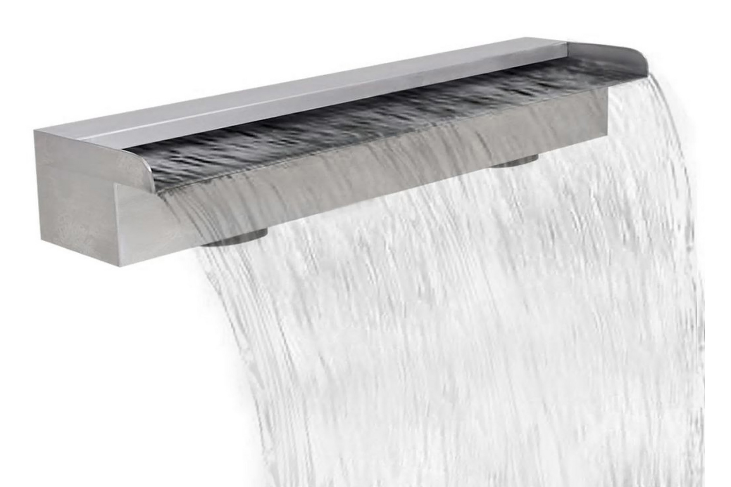 Rektangulärt Vattenfall Poolfontän i rostfritt stål 60 cm – Silver
