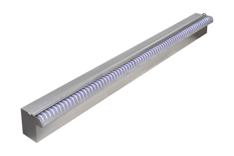 Rektangulärt Vattenfall Poolfontän m LEDs i rostfritt stål 9 - Silver - Utemöbler - Övrigt utemöbler - Tillbehör - Övriga trädgårdstillbehör