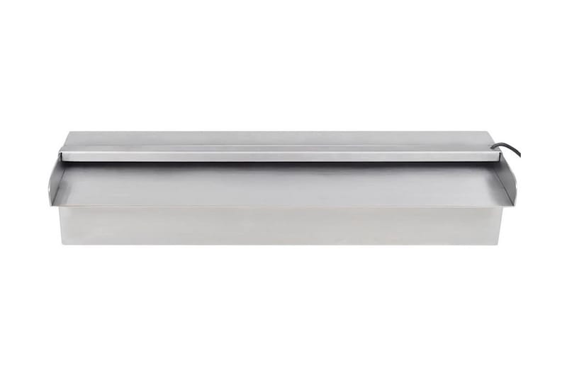 Rektangulärt Vattenfall Poolfontän m LEDs i rostfritt stål 4 - Silver - Utemöbler - Övrigt utemöbler - Tillbehör - Övriga trädgårdstillbehör
