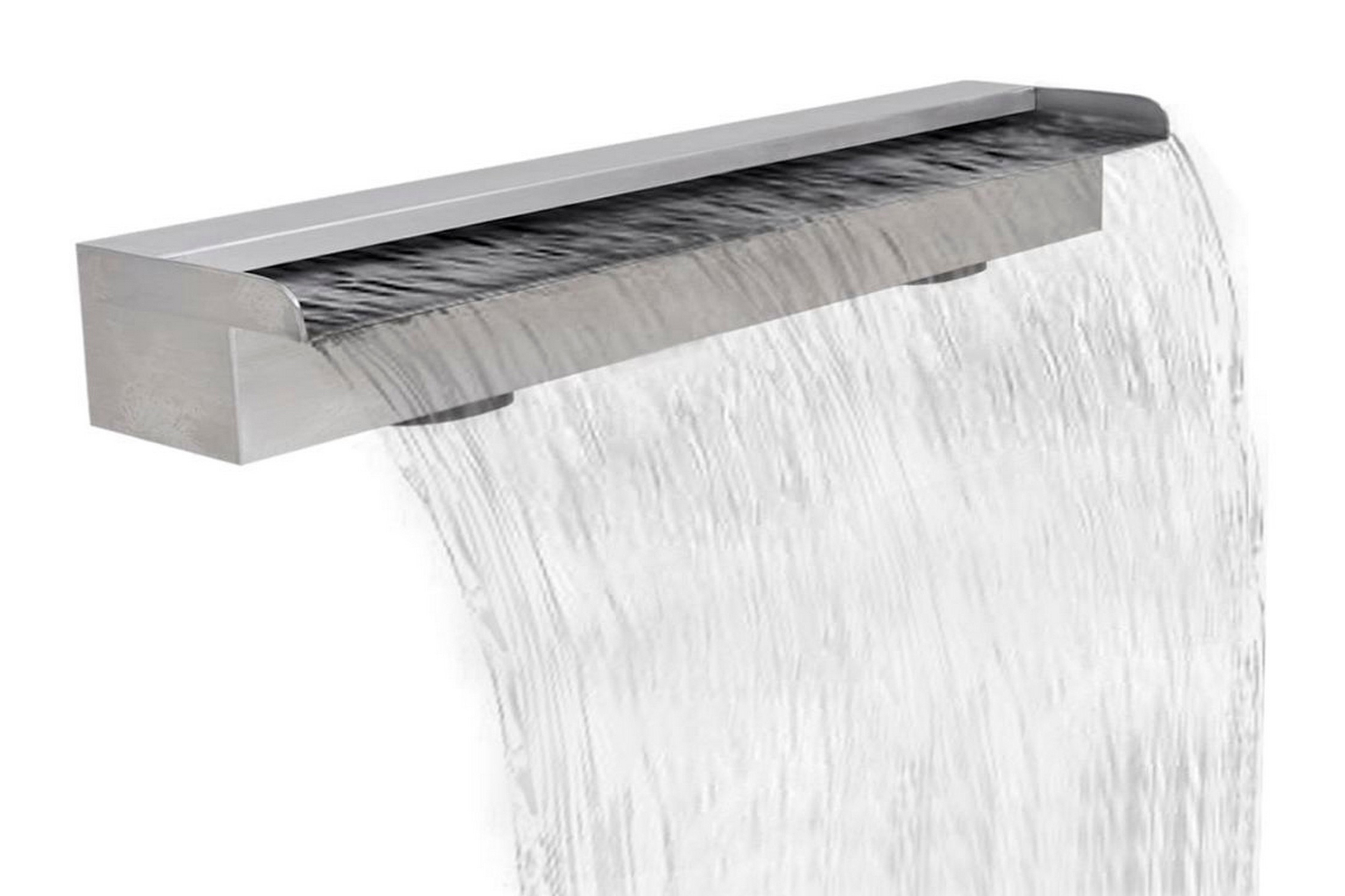 Rektangulärt Vattenfall Poolfontän i rostfritt stål 90 cm – Silver