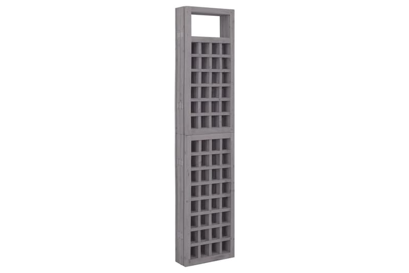 Rumsavdelare/Spaljé 6 paneler massiv furu grå 242,5x180 cm - Grå - Utemöbler - Övrigt utemöbler - Tillbehör - Övriga trädgårdstillbehör