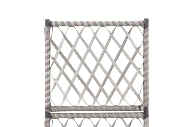Spaljé med 1 kruka upphöjd 30x30x107 cm konstrotting grå - Grå - Utemöbler - Övrigt utemöbler - Tillbehör - Övriga trädgårdstillbehör