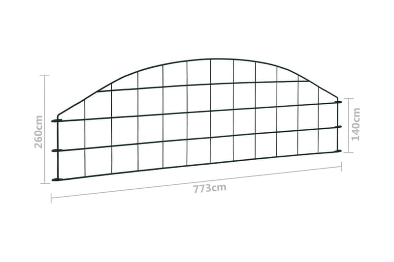 Staket till damm båge 77,3x26 cm grön - Grön - Utemöbler - Övrigt utemöbler - Tillbehör - Övriga trädgårdstillbehör