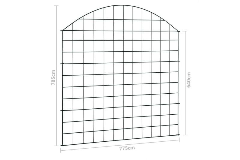 Staket till damm båge 77,5x78,5 cm grön - Grön - Utemöbler - Övrigt utemöbler - Tillbehör - Övriga trädgårdstillbehör