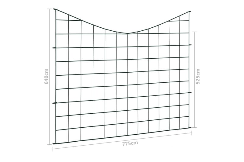 Staket till damm låg båge 77,5x64 cm grön - Grön - Utemöbler - Övrigt utemöbler - Tillbehör - Övriga trädgårdstillbehör