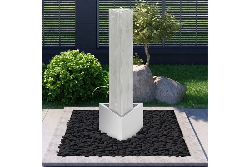 Trädgårdsfontän 37,7x32,6x110 rostfritt stål - Silver - Utemöbler - Övrigt utemöbler - Tillbehör - Övriga trädgårdstillbehör