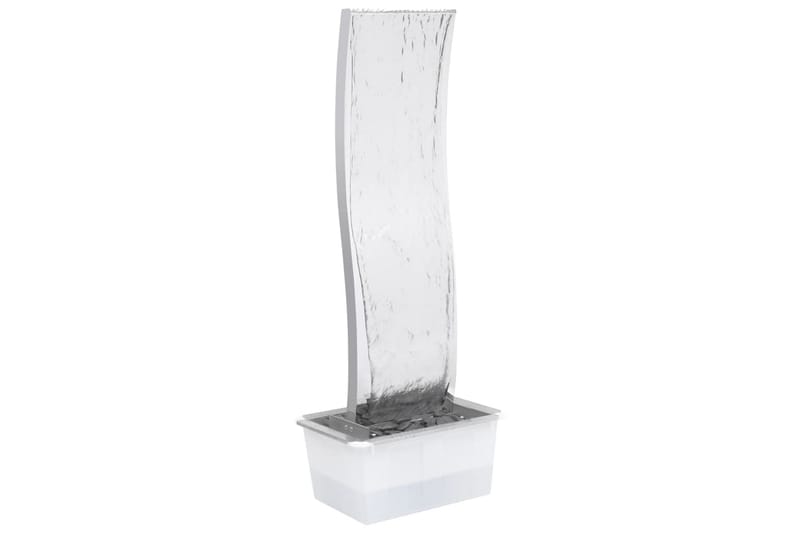 Trädgårdsfontän med pump rostfritt stål 130 cm S-formad - Silver - Utemöbler - Övrigt utemöbler - Tillbehör - Övriga trädgårdstillbehör