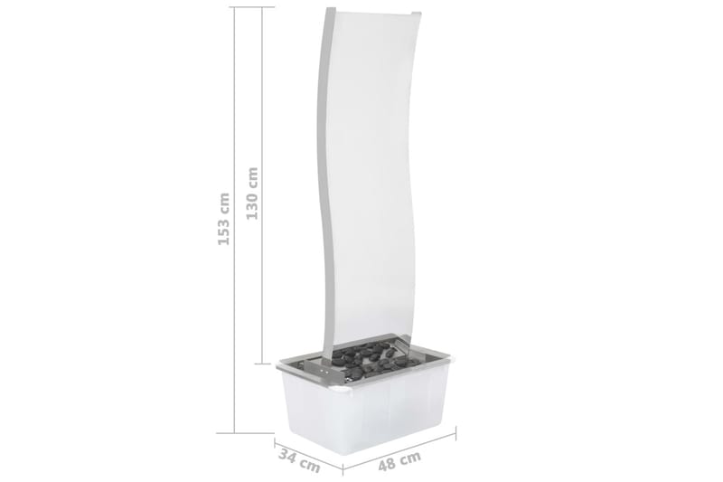 Trädgårdsfontän med pump rostfritt stål 130 cm S-formad - Silver - Utemöbler - Övrigt utemöbler - Tillbehör - Övriga trädgårdstillbehör