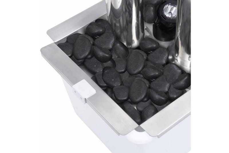 Trädgårdsfontän silver 48x34x153 cm rostfritt stål - Silver - Utemöbler - Övrigt utemöbler - Tillbehör - Övriga trädgårdstillbehör