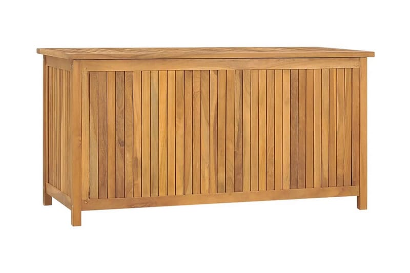 Trädgårdslåda 114x50x58 cm massiv teak - Brun - Utemöbler - Övrigt utemöbler - Tillbehör - Övriga trädgårdstillbehör
