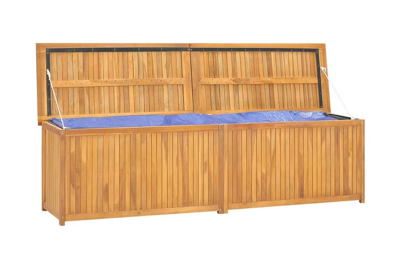 Trädgårdslåda 200x50x53 cm massiv teak - Brun - Utemöbler - Övrigt utemöbler - Tillbehör - Övriga trädgårdstillbehör