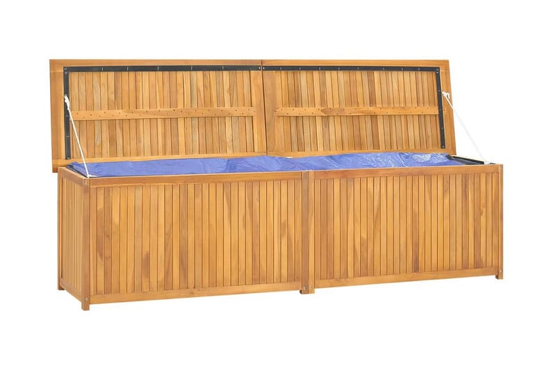 Trädgårdslåda 200x50x53 cm massiv teak - Brun - Övriga trädgårdstillbehör - Blomlåda