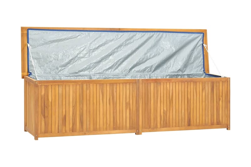 Trädgårdslåda 200x50x53 cm massiv teak - Brun - Övriga trädgårdstillbehör - Blomlåda