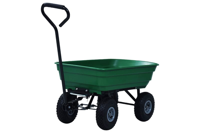 Trädgårdsvagn tippbar 300 kg 75L grön - Utemöbler - Övrigt utemöbler - Tillbehör - Övriga trädgårdstillbehör