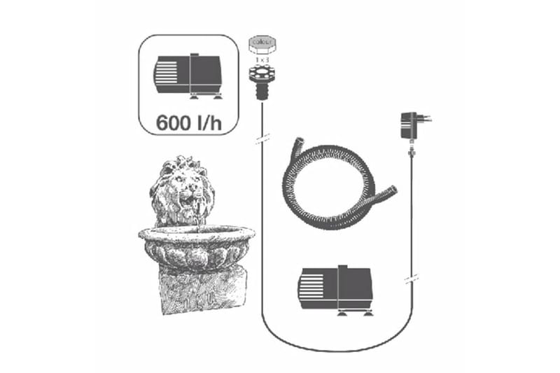 Ubbink Acqua Arte set Basel 1387068 - Beige - Utemöbler - Övrigt utemöbler - Tillbehör - Övriga trädgårdstillbehör