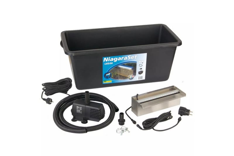 Ubbink Niagara vattenfall 30 cm LED med pump - Silver - Utemöbler - Övrigt utemöbler - Tillbehör - Övriga trädgårdstillbehör