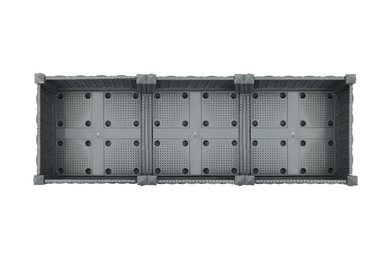 Upphöjd odlingslåda 120x40x23 cm polypropen - Grå - Utemöbler - Övrigt utemöbler - Tillbehör - Övriga trädgårdstillbehör