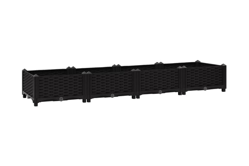 Upphöjd odlingslåda 160x40x23 cm polypropen - Svart - Utemöbler - Övrigt utemöbler - Tillbehör - Övriga trädgårdstillbehör