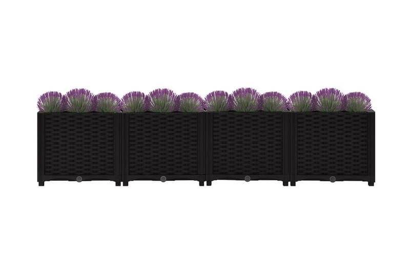 Upphöjd odlingslåda 160x40x38 cm polypropen - Svart - Utemöbler - Övrigt utemöbler - Tillbehör - Övriga trädgårdstillbehör