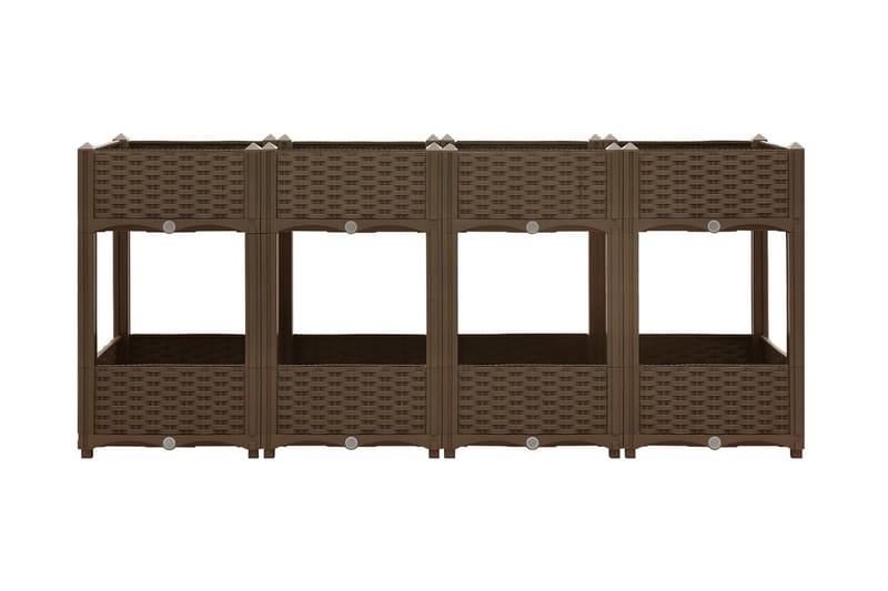 Upphöjd odlingslåda 160x40x71 cm polypropen - Brun - Utemöbler - Övrigt utemöbler - Tillbehör - Övriga trädgårdstillbehör