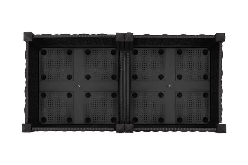 Upphöjd odlingslåda 80x40x23 cm polypropen - Svart - Utemöbler - Övrigt utemöbler - Tillbehör - Övriga trädgårdstillbehör