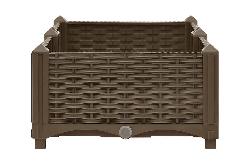 Upphöjd odlingslåda 80x40x23 cm polypropen - Brun - Utemöbler - Övrigt utemöbler - Tillbehör - Övriga trädgårdstillbehör