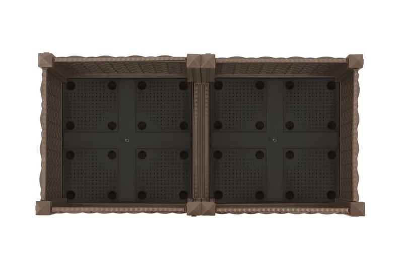 Upphöjd odlingslåda 80x40x23 cm polypropen - Brun - Utemöbler - Övrigt utemöbler - Tillbehör - Övriga trädgårdstillbehör