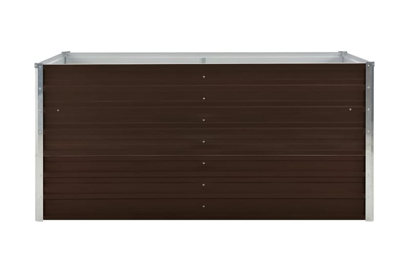 Upphöjd odlingslåda brun 160x80x77 cm galvaniserat stål - Brun - Utemöbler - Övrigt utemöbler - Tillbehör - Övriga trädgårdstillbehör