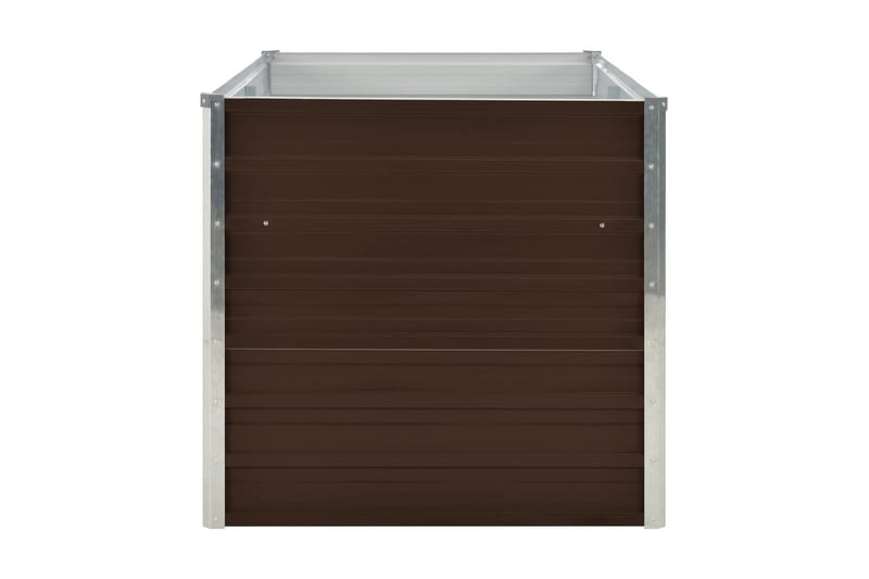 Upphöjd odlingslåda brun 160x80x77 cm galvaniserat stål - Brun - Utemöbler - Övrigt utemöbler - Tillbehör - Övriga trädgårdstillbehör