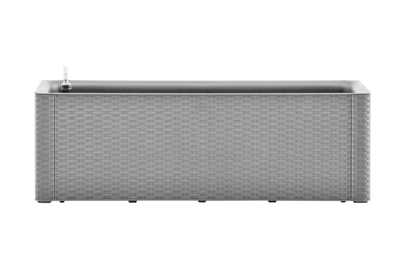 Upphöjd odlingslåda med självbevattning grå 100x43x33 cm - Grå - Utemöbler - Övrigt utemöbler - Tillbehör - Övriga trädgårdstillbehör