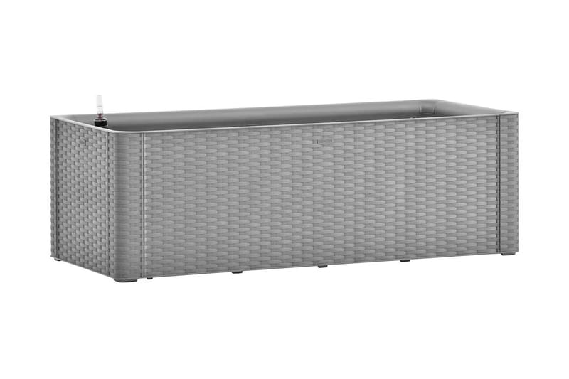 Upphöjd odlingslåda med självbevattning grå 100x43x33 cm - Grå - Utemöbler - Övrigt utemöbler - Tillbehör - Övriga trädgårdstillbehör