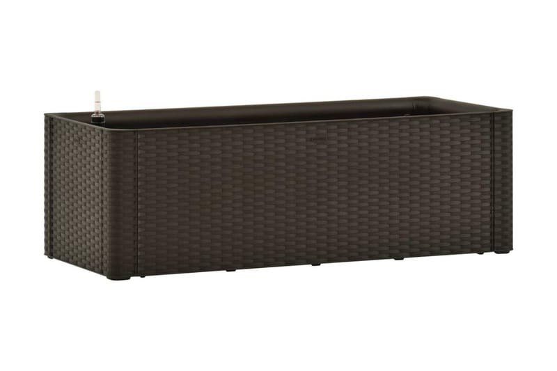 Upphöjd odlingslåda med självbevattning mocka 100x43x33 cm - Grå - Utemöbler - Övrigt utemöbler - Tillbehör - Övriga trädgårdstillbehör