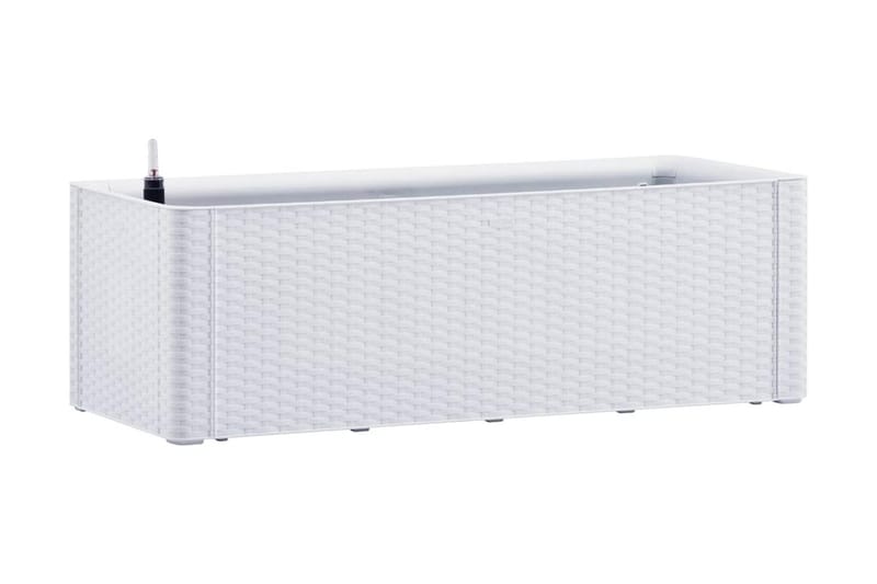 Upphöjd odlingslåda med självbevattning vit 100x43x33 cm - Vit - Utemöbler - Övrigt utemöbler - Tillbehör - Övriga trädgårdstillbehör