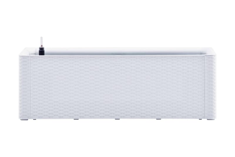 Upphöjd odlingslåda med självbevattning vit 100x43x33 cm - Vit - Utemöbler - Övrigt utemöbler - Tillbehör - Övriga trädgårdstillbehör