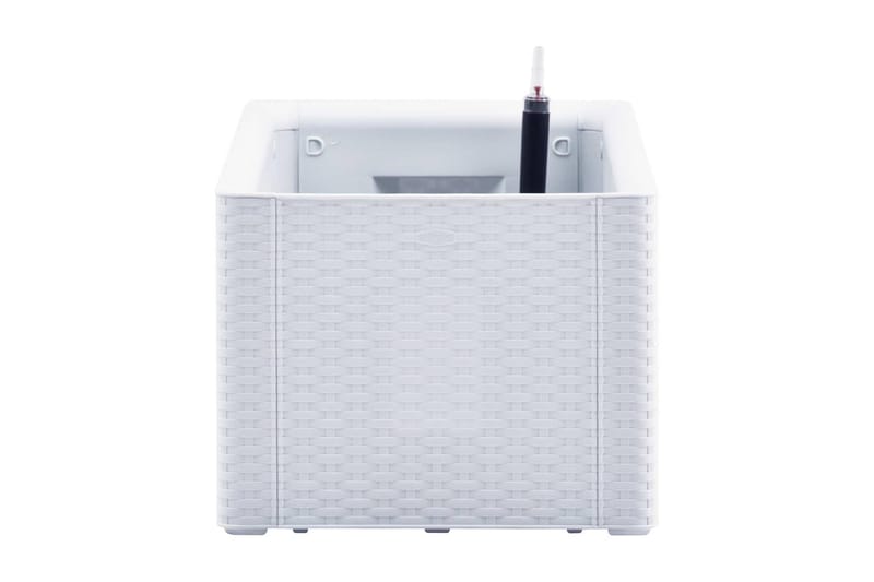 Upphöjd odlingslåda med självbevattning vit 100x43x33 cm - Vit - Utemöbler - Övrigt utemöbler - Tillbehör - Övriga trädgårdstillbehör
