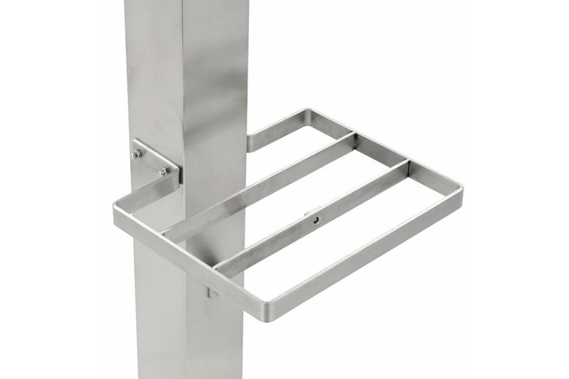 Vattenpost för trädgården 95 cm rostfritt stål fyrkantig - Silver - Utemöbler - Övrigt utemöbler - Tillbehör - Övriga trädgårdstillbehör